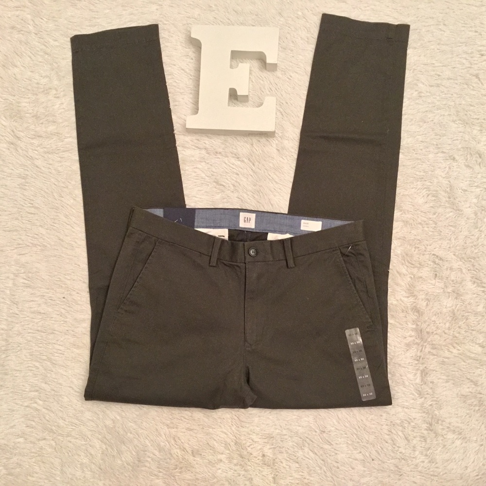 GAP GRAY Chinos Khakis 33 x 32 NWT Men's Pants